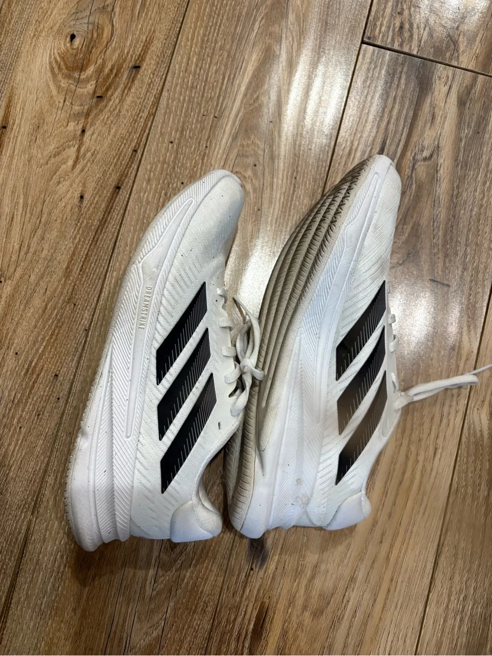 adidas White and Black Womens Athletic Running Shoes
